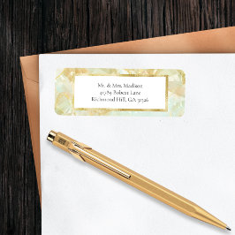 Etiquetas de dirección de retorno de cristal de rá