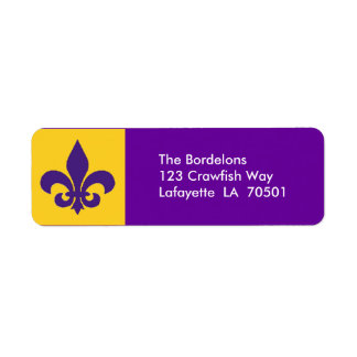 Etiquetas de dirección de retorno de Fleur de Lis