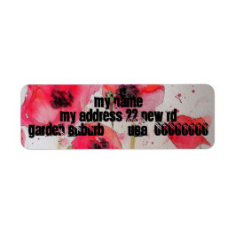 Etiquetas de dirección de retorno de flor de color