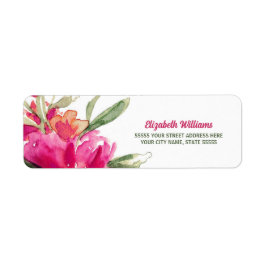 Etiquetas de dirección de retorno de floral de acu