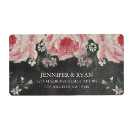 ETIQUETAS DE DIRECCIÓN DE RETORNO DE FLORES DE CHA