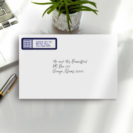 Etiquetas de dirección de retorno de graduación az