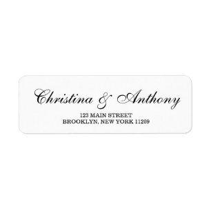 Etiquetas de dirección de retorno de monograma de