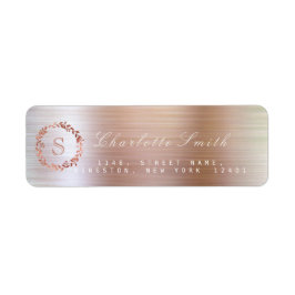 Etiquetas de dirección de retorno de monograma VIP