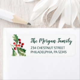 Etiquetas de dirección de retorno de navidades Hol