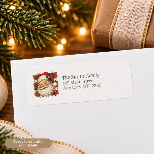Etiquetas de dirección de retorno de Papá Noel Ret