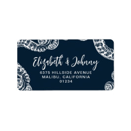 Etiquetas de dirección de retorno de pulpo náutico