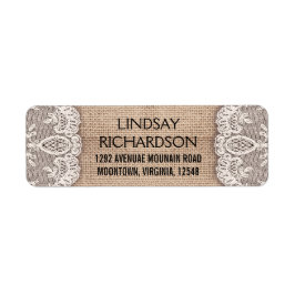 etiquetas de dirección de retorno de ramas y encaj