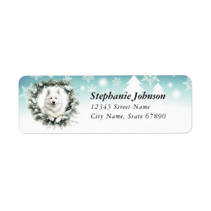 Etiquetas de dirección de retorno de Samoyed para
