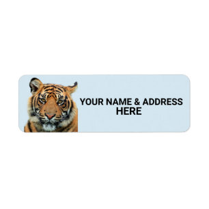 ETIQUETAS DE DIRECCIÓN DE RETORNO DE TIGRE BENGAL