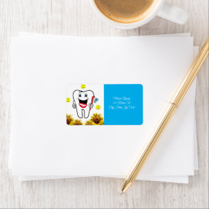 Etiquetas de dirección de retorno Dentista de gira