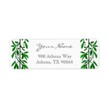 Etiquetas de dirección de retorno editables de ver