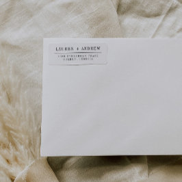 Etiquetas de dirección de retorno elegantes y mode