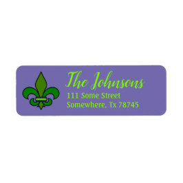 Etiquetas de dirección de retorno Fleur de Lis de 