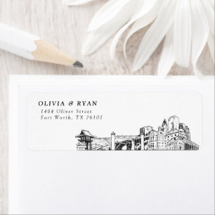 Etiquetas de dirección de retorno modernas de Fort