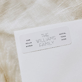 Etiquetas de dirección de retorno modernas de tres