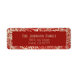 Etiquetas de dirección de retorno rojo vintage