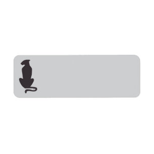 Etiquetas de dirección de retorno Silueta de gato