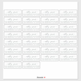 Etiquetas de dirección de retorno transparentes 3,