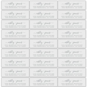 Etiquetas de dirección de retorno transparentes 4,