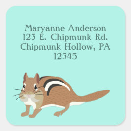 Etiquetas de dirección de retorno verde de la Mint