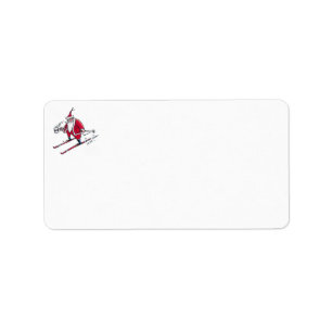 Etiquetas de dirección de Santa Skiing