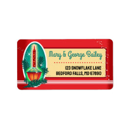 Etiquetas de dirección de tarjetas de Navidades de