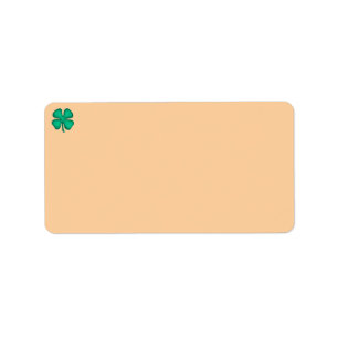 Etiquetas de dirección de trébol irlandés Lucky 4