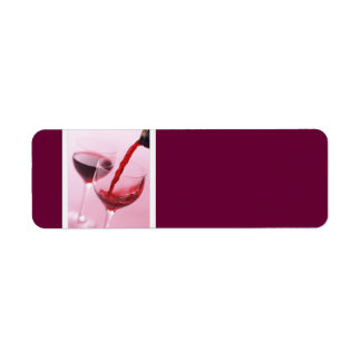 Etiquetas de dirección de vino tinto