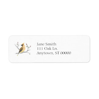 Etiquetas de dirección de Waxwing Cedar de color d
