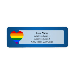 Etiquetas de dirección del corazón del orgullo d