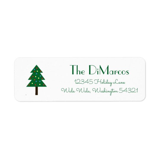 Etiquetas de dirección del día de fiesta del árbol