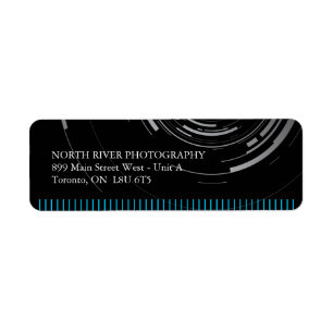 Etiquetas de dirección del fotógrafo