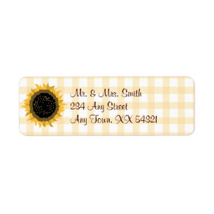 Etiquetas de dirección del girasol - pequeñas