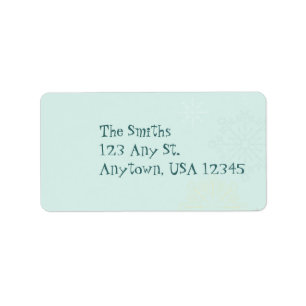 Etiquetas de dirección del navidad de los copos de