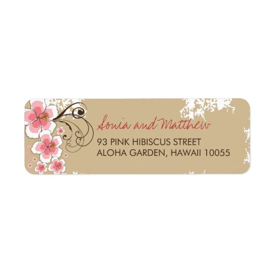 Etiquetas de dirección elegantes del boda del
