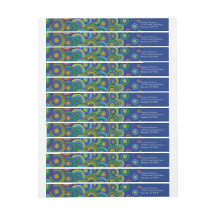 Etiquetas de dirección envueltas del modelo del