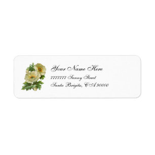 Etiquetas de Dirección Florales Vintage de Amapola