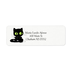 Etiquetas de dirección Gatos Negros