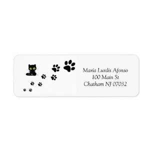 Etiquetas de dirección Gatos Patas Negras