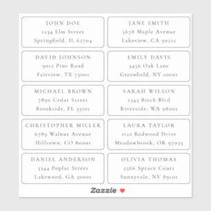 Etiquetas de dirección individuales