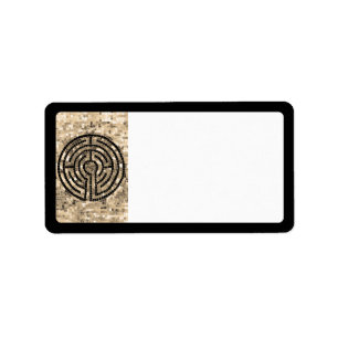 Etiquetas de dirección LABYRINTH V - Negro