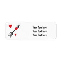 Etiquetas de dirección lindas de San Valentín con