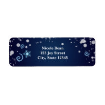 Etiquetas de dirección Magical Swirl Winter Wonder