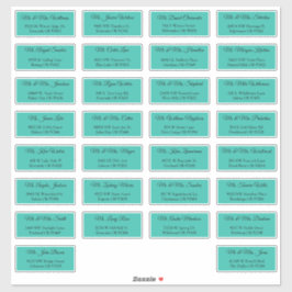 Etiquetas de dirección para 30 invitados de boda A