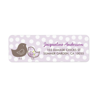 Etiquetas de dirección para Baby Shower de Pollito