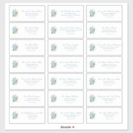 Etiquetas de dirección para invitados a bodas clás