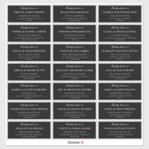 Etiquetas de dirección para invitados a bodas de m