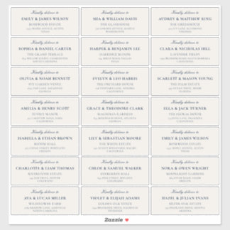 Etiquetas de dirección para invitados a bodas de m