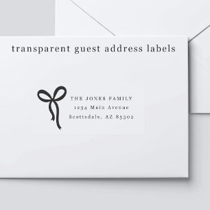 Etiquetas de dirección para invitados de boda con 